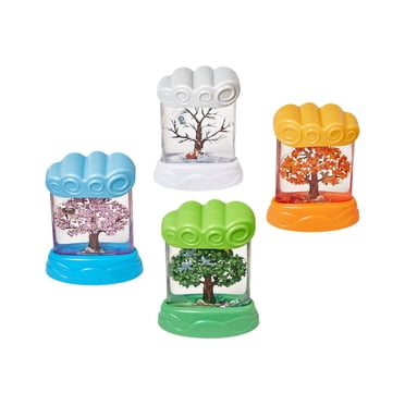 hand2mind Changing Seasons Sensory Tubes Sensory Fidget Tubes Learning Weather for Kids Anxiety Calming Tools Stress Relief Toys Occupational Therapy Toys Calm Down Corner Supplies (Set of 4)