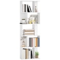 thumbnail image 1 of HOMCOM Bibliothèque Géométrique, Étagère à Livres à 5 Niveaux en Forme de S, Blanc, 1 of 10