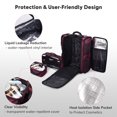 thumbnail image 4 of Byootique Beet Red Rolling Makeup Train Case Soft Sided Cosmetic Travel, 4 of 11
