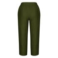 thumbnail image 5 of Timegard Plus Size Pants for Women Elastic Waist Solid Color Comfy Fall Casual Crop Pants with Pockets, 5 of 5
