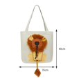thumbnail image 2 of Lion Pattern Pets Handbags Convenient Canvas Cat Tote Bag Fashion for Pet Lovers, 2 of 5