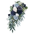 thumbnail image 1 of ziyahi Elegant Wedding Bouquets for Bride Waterfall Shape Handmade Decor Blue, 1 of 9