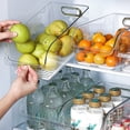 thumbnail image 1 of Meitianfacai Refrigerator Food Pantry Organizer And Storage Beverage Organizer Refrigerator Beverage Beer Can Dispenser Cosmetic Storage Box Kitchen Storage Box, Clear, 1 of 6