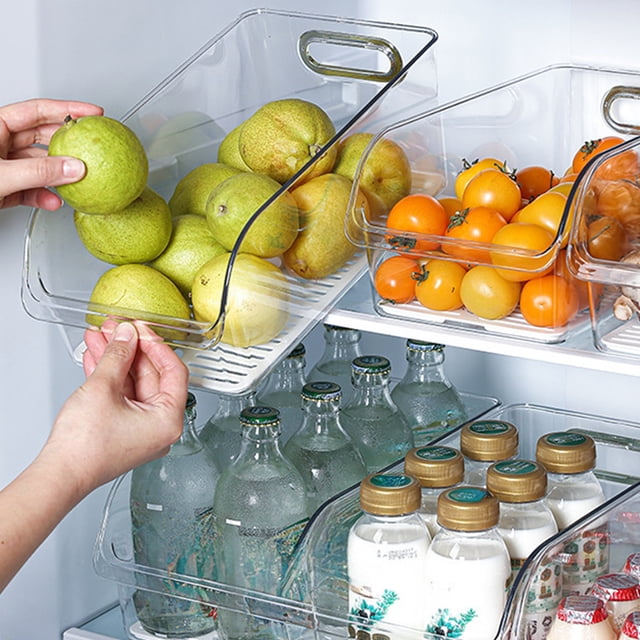 Meitianfacai Refrigerator Food Pantry Organizer And Storage Beverage Organizer Refrigerator Beverage Beer Can Dispenser Cosmetic Storage Box Kitchen Storage Box, Clear