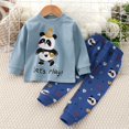 thumbnail image 2 of Pisexur Tenue d'Automne pour Bébé Fille Garçon, Ensemble de Pyjama pour Tout-Petits Garçons Filles, Mode Décontractée, Floral, Col Rond, Manches Longues, Chandail à Enfiler et Pantalon, Tenue de Nuit, Ensemble 2 Pcs pour Enfants, 3 Mois à 6 Ans, 2 of 3