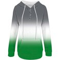 thumbnail image 5 of WEAIXIMIUNG Chandails en Molleton pour Femmes Graphique Tendance Automne et Hiver Style de Rue Changeant Progressivement Couleur Bouton Col Poche Cordon de Serrage Chandail à Capuchon Sport Décontracté (3), 5 of 5