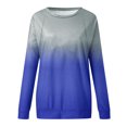 thumbnail image 3 of Hauts Mignons pour Femmes Automne Hiver Col Rond Manches Raglan Dégradé T-shirt Ample Blouses Habillées Décontractées en Liquidation, 3 of 4