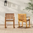 thumbnail image 5 of Chaises de Salle à Manger en Bois Massif à Dossier à Lattes Modernes (Ensemble de 2) - Naturel, 5 of 5
