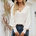 thumbnail image 4 of EGNMCR Cardigans pour Femmes, Pulls pour Femmes Mode Décontractée Pull à Manches Longues Col en V Pull pour Femmes, 4 of 6