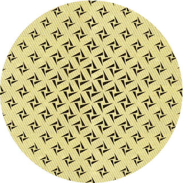 Ahgly Company Tapis Rond Lavable en Machine Intérieur Transitionnel Jaune Soleil, 7 Pieds Rond