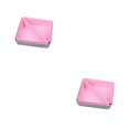 thumbnail image 3 of QualitChoice Home Hotel Felt Keys Tapes Phone Watch Storage Box Living Room Drawer Pens Remotes Jewellery Organizer Container Light Grey Pink 2PCS, 3 of 6