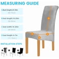 thumbnail image 4 of Large Size High Back Thicker Plush Dining Chair Covers Set of 6, Elastic Kitchen Chair Slipcovers Removable Nonslip for Hotel Dining Room Ceremony Banquet Wedding Party, 4 of 11