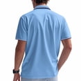 thumbnail image 4 of Weiqiqre Men Shirts Short Sleeve Button Down Shirts Classic Stripe Golf Polo Collared Work Shirts, 4 of 9