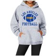 thumbnail image 2 of WEAIXIMIUNG Chandail en Molleton Surdimensionné pour Femmes Plus 3TG Sweat à Capuche Décontracté Col Rond Imprimé Lettre Football de Ville, 2 of 3