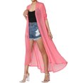 thumbnail image 1 of TheMogan Cardigan Long à Manches Longues en Maille pour Femmes Mi-Mollet Caftan Transparent, 1 of 6