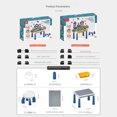 thumbnail image 2 of [Portable gift box] children‘s multi-functional large particle game building blocks table assembled building blocks toy gift, 2 of 6