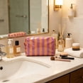 thumbnail image 4 of EQWLJWE Storage Totes,Storage Bag Organizer,Striped Pvc Cosmetic Bag Waterproof Transparent Makeup Pouch with Zipper for Travel and Daily Toiletry Storage, 4 of 6
