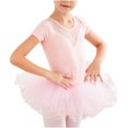 thumbnail image 1 of Baby Girls Childrens Dance Clothes Summer Short Sleeves Training Clothes Ballet One-piece Performance Clothes Skirt Set, 1 of 9