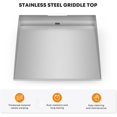 thumbnail image 3 of Stainless Steel Flat Top Griddle for Blackstone 17 Inch Tabletop Grill Station, Griddle Replacement Top with Rear Grease System, 3 of 7