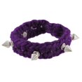 thumbnail image 1 of Bracelet en Fil Tricoté de 7 Pouces avec Pointes Chromées, 1 of 2