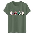 thumbnail image 3 of LUOGENLI T-shirts pour Femme pour Femmes T-Shirt à Manches Courtes à Imprimé Floral à la Mode pour Célébration de Jour / Haut à Col Rond 4TG T-shirts pour Femmes T-shirts Graphiques Fête de la Saint-Patrick Vert m, 3 of 3