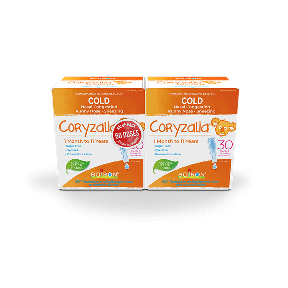 Boiron Coryzalia for Children – 2 Boxes of 30 Unit-Doses for Nasal Congestion & Runny Nose