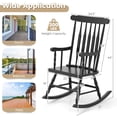 thumbnail image 3 of Gymax Wooden Rocking Chair Single Rocker Indoor Garden Patio Yard Coffee, 3 of 7