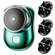 EGNMCR Electric Shaver For Men,Mini-Shave Portable Electric Shaver Pocket Size Portable Shaver Wet And Dry Mens USB Rechargeable Shaver Charging With 3pc Cutter Head A Shaver
