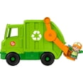 thumbnail image 2 of Fisher-Price Little People Recycling Truck Musical Toddler Garbage Toy Set, 5 Pieces, 2 of 6
