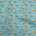 thumbnail image 1 of oneOone Rayon Turquoise Blue Fabric Circus Sewing Material Print Fabric By The Yard 56 Inch Wide, 1 of 5