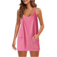 thumbnail image 2 of TIMIFIS Robe Courte d'Été pour Femme, Robe de Tennis Décontractée pour l'Entraînement avec Short, Sans Manches, Robes Sport, Ensemble 2 Pcs avec Poches - Printemps/été, 2 of 8