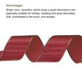 thumbnail image 3 of Unique Bargains 1 1/2 Inch 25 Yard Wide Satin Ribbon with Gold Edges Grosgrain Fabric Ribbon for Gift Wrapping, Burgundy Red, 3 of 7