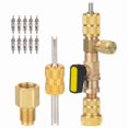 thumbnail image 1 of Core Remover Installer Tool, SAE 1/4 and 5/16 Port, Core Removal Installer for Refrigeration Air Conditioning Line Repair, HVAC Service Tool, 1 of 9