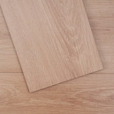 VEVOR Tuiles de Plancher en Vinyle Autocollantes 36 x 6 Pouces, 36 Tuiles 2,5 mm d'Épaisseur à Peler et Coller, Revêtement de Plancher à Grain de Bois Naturel Bricolage pour Cuisine, Salle à Manger, Chambres et Salles de Bain, Facile pour la Déco de la Maison