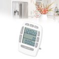 thumbnail image 4 of Compte à Rebours, Minuterie Carrée 3 Lignes Affichage Universel LCD Blanc Multi Fonction pour Réfrigérateur pour Cuisine, 4 of 8