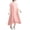 Pink, variant on LOVZFMLL Ladies' Casual V-neck Faux Silk Solid-color Dress Red M