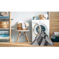 thumbnail image 2 of Ahgly Tapis d'Intérieur Lavable en Machine Carré Gris Carbone, 4 Pieds Carré, 2 of 7