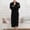Black, variant on WJSXC Winter Savings! Womens and Mens Flannel Hooded Pajamas Bathrobe Long Pajamas Lovers' Home Clothes Black