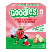 Goodies Apple & Strawberry Fruit Smash Pouch, No Added Sugar, Kids Snack (4 Pack), 90g