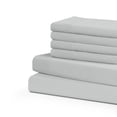 thumbnail image 3 of Swift Home Luxury 6-Piece Sheet Set with Extra Pillow Case, Queen, Light Gray, 3 of 3