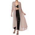 thumbnail image 1 of TheMogan Cardigan Ouvert à Manches Longues en Maille pour Femmes Mi-Mollet Caftan Transparent, 1 of 6