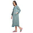 thumbnail image 2 of Moomaya Vêtements de Nuit pour Femmes Imprimés Manches 3/4 Coton Longueur Genou Vêtements de Sommeil, 2 of 5