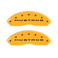 thumbnail image 1 of MGP Caliper Covers 10202SMB2YL Engraved 2015 Mustang Front & 2015 Bar Pony Rear Caliper Cover, Yellow Powder Coat, Black Characters - Set of 4, 1 of 4