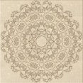 thumbnail image 1 of Ahgly Company Tapis d'Intérieur Lavable en Machine Carré Transitionnel Pérun Brun, 4 Pieds Carré, 1 of 7