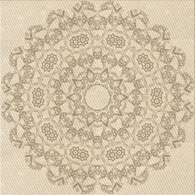 Ahgly Company Tapis d'Intérieur Lavable en Machine Carré Transitionnel Pérun Brun, 4 Pieds Carré