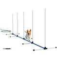thumbnail image 1 of PawHut 2PCs Dog Agility Equipment Set with Weave Poles, White, 1 of 10
