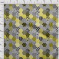 thumbnail image 4 of oneOone Cotton Silk Yellow Fabric Geometric Sewing Craft Projects Fabric Prints By Yard 42 Inch Wide, 4 of 5
