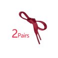 thumbnail image 3 of INSPIRE CHIC Unisex Solid Color Flat 0.4'' Wide Ribbon Shoelaces 2 Pairs 200cm/78.7" Wine Red, 3 of 6