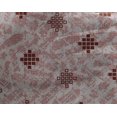 thumbnail image 4 of oneOone Georgette Viscose Dark Red Fabric Geometric Texture Craft Projects Decor Fabric Printed By The Yard 42 Inch Wide, 4 of 4