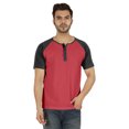 thumbnail image 1 of Inkmeso T-Shirts Classiques Henley à Manches Raglan Courtes en Coton Légers Unis pour Hommes, 1 of 7